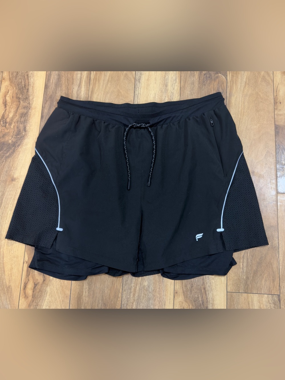 Fabletics Men’s The Kadence Short Lined 5” Black Athletic Running Shorts Gym